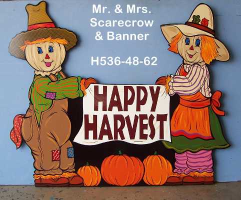 H536Mr. & Mrs. Scarecrow & Banner